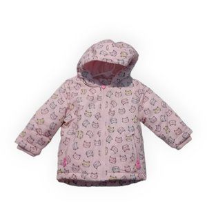 Primark Baby Girl Pink Jacket Cat Print Size 6-9 Months